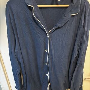 Women's Navy Blue Pajama Top